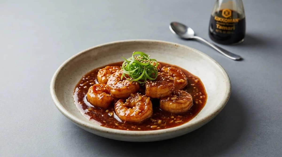 Sizzling Manchurian Shrimp Skillet